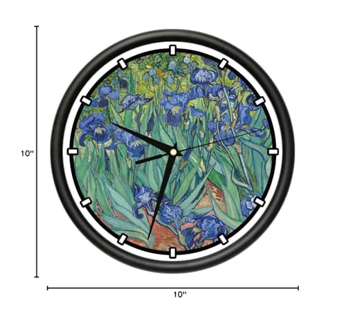 Reloj de Pared SignMission Diseño Irises 10x10 pulgadas miniatura 2