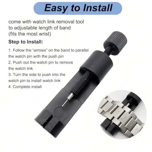 Correa de titanio para Garmin 22mm Quick Fit metal miniatura 6