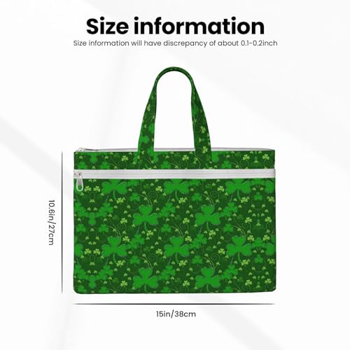 Background St Patrick'S Day Glitter Canvas Document Bag Briefcase For Professionals And Executives4