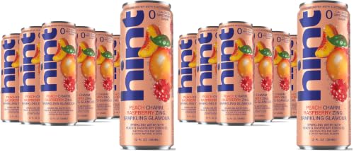 Image of Hint Sparkling Water, Peach Raspberry - Canned Flavored Water Beverages with Electrolytes, Zero Calories, and Sugar Free - 12 Fl Oz Cans (Pack of 24)
