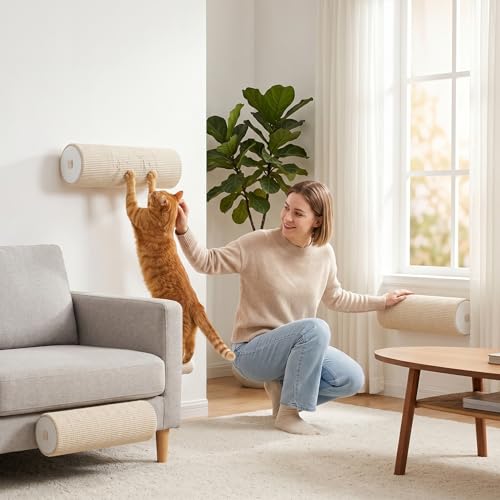 Rascador de pared para gato 3 piezas papel corrugado miniatura 7