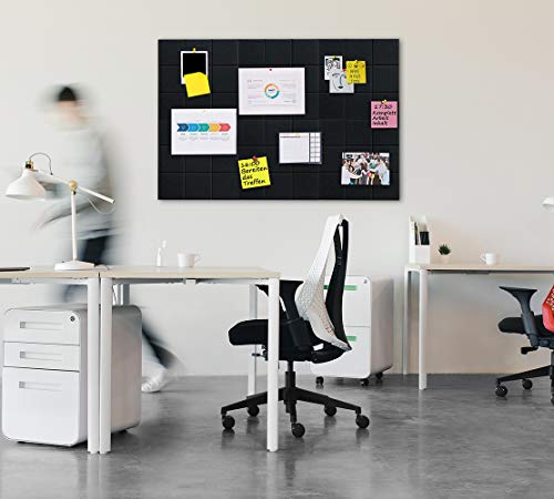 Uoisaiko Large Felt Board Tiles For Wall With 30 Push Pins, 11.8"X11.8" Pack Of 6 Pin Board Notice Boards For Home Office Kitchen, Bulletin Board Wall Tiles For Photos Memos #TOP3