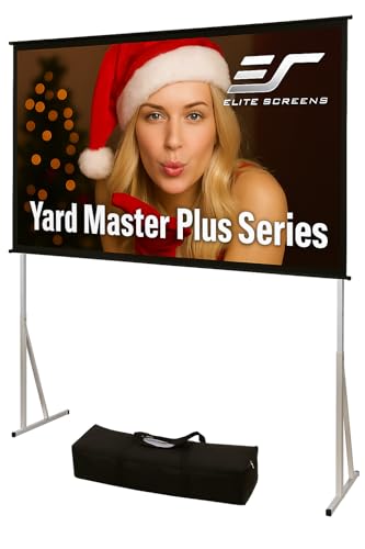 Image of Elite Screens Yard Master Plus, 120-INCH 16:9 Height Setting Adjustable Portable Projector Screen, 4K HD Outdoor Indoor Movie Theater Front Projection, US Based Company 2-YEAR WARRANTY, OMS120H2PLUS