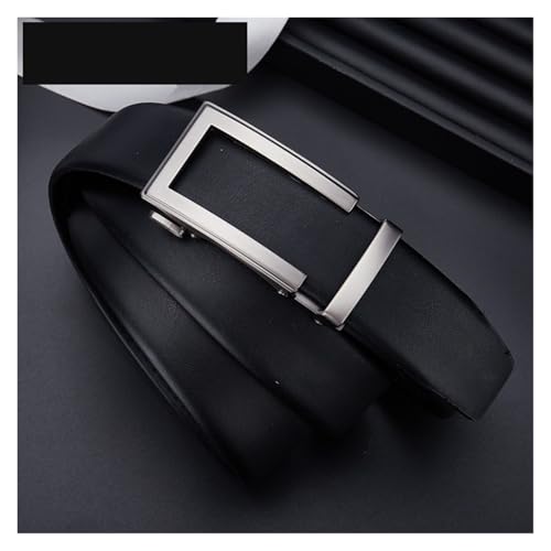 Belt Fashion Men Genuine Leather Belt Automatic Buckle Adjustable Ratchet Belt Jeans Belt Formal Belt Ornament(115CM,Chang5-biao86)4