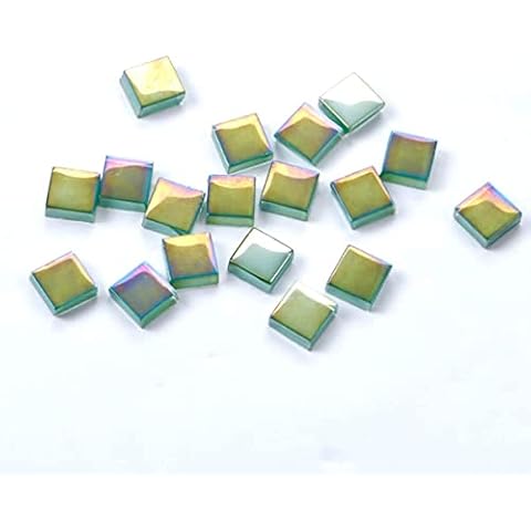 Mischfarben-Kristall-Mosaik-Fliesen, 200 Stück / Beutel Quadratische Glas-Mosaik-Fliesen Cover