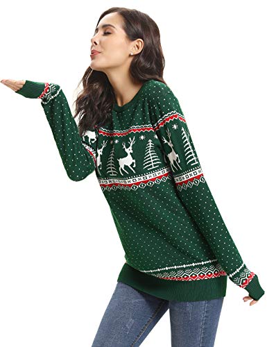 Image of Totatuit Womens Oversized Sweaters Casual Long Sleeve Crewneck Striped Knit Pullover Tops Cute 2025 Fall Sweaters