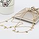 Eymobad Boho Kopfkette,Gold Hippie Orientalisch Kopfschmuck 53 cm,Pailletten Boho Quaste Haarkette,Wahrsagerin Kopfschmuck Gold,Festival-Haarschmuck für Damen und Mädchen