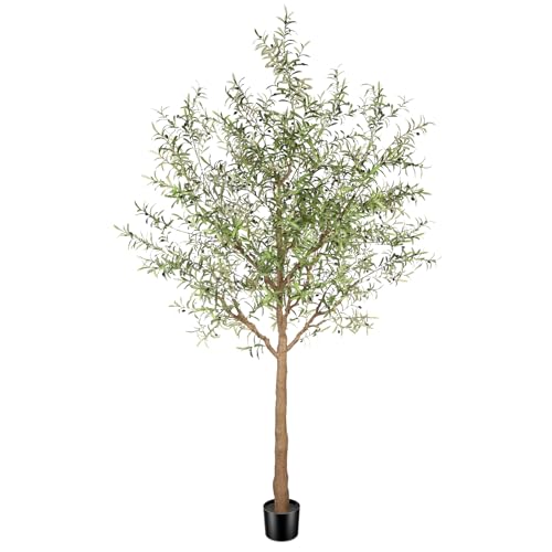 FEELEAD Faux Olive Tree 10ft - Tall Artificial Olive Tree