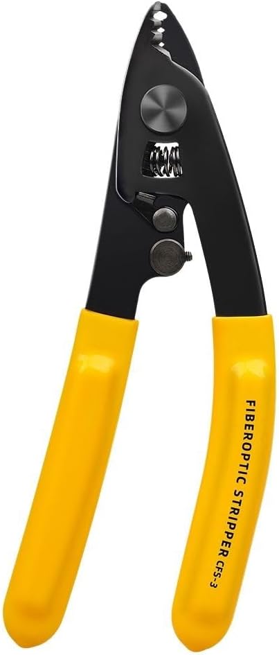 1PCS 3-port Fiber optic stripper Used for 125-250μm 250-900μm 2-3MM Bring a adjustable wrench Fiber optic cable stripping pliers tool