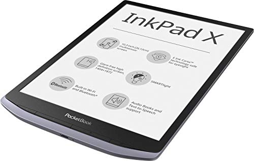 PocketBook, e-Book Reader 'InkPad X' (32 GB di memoria, display da 26,12 cm (10,3 Zoll) E-Ink Carta, SMARTlight), colore: grigio metallizzato - Image 5
