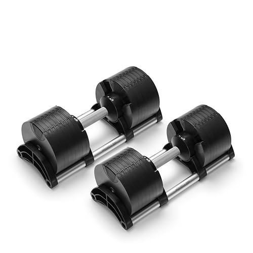 Image of NUOBELL Adjustable Dumbbell Set, 5-50 LB or 5-80 LB, Easy Twist 2024-25 Model, All-In-One Weights Set (Pair) for Home, Original Manufacturer