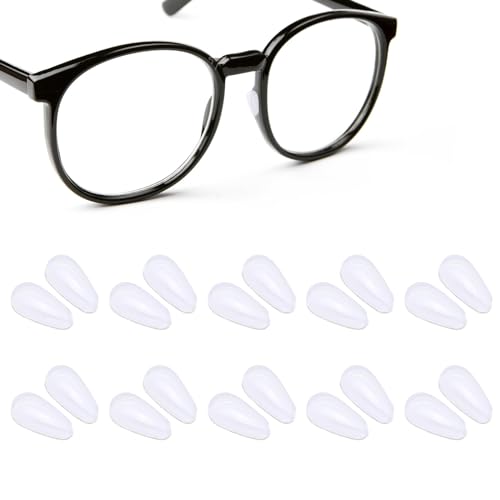 GROVL Glasses Nose Pads Silicone,10 Pairs Nose Pads for Glasses Stick on with Airbag Adhesive Anti Slip for Eyeglass Sunglasses Eyewear Reading Glasses