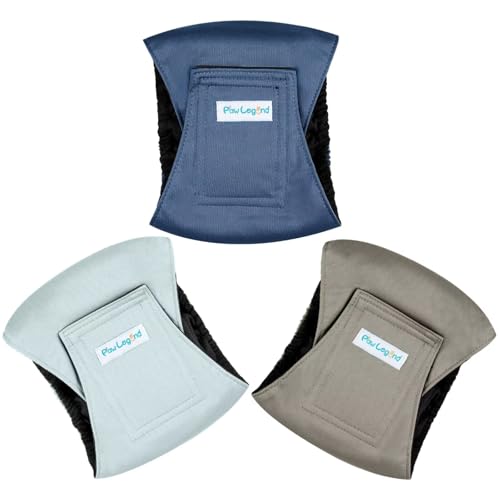 Image of Paw Legend Washable Dogs Diapers Male Dog Belly Bands for Male Dogs Diapers Reusable Puppy & Doggie Diapers Male (3 Pack, Large)