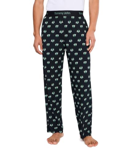 Image of Tommy John Men's Second Skin Pajama Pants - Comfortable Soft Sleep & Lounge Bottoms for Men