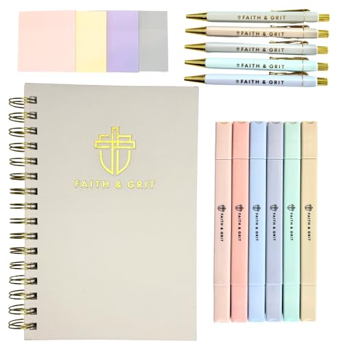 FAITH & GRIT Bible Journaling Kit, Complete Bible Study Supplies