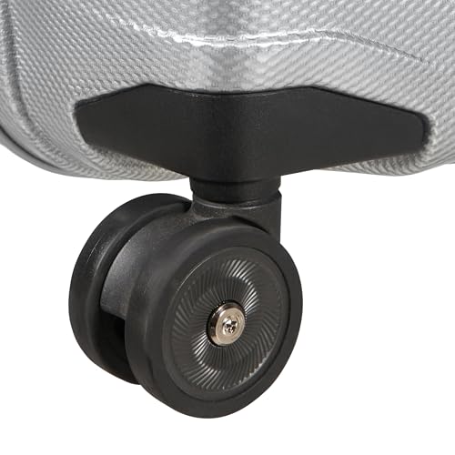 Image of Samsonite Proxis Medium Hardside Luggage with Dual Spinner Wheels - Innovative Roxkin Lightweight Shell With Ultimate Durability- Includes TSA Lock, Ergonomic Telescoping Handle - Silver