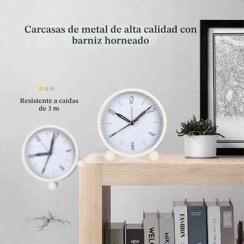 Reloj despertador elegante para dormitorio de diseño minimalista para mesa 4