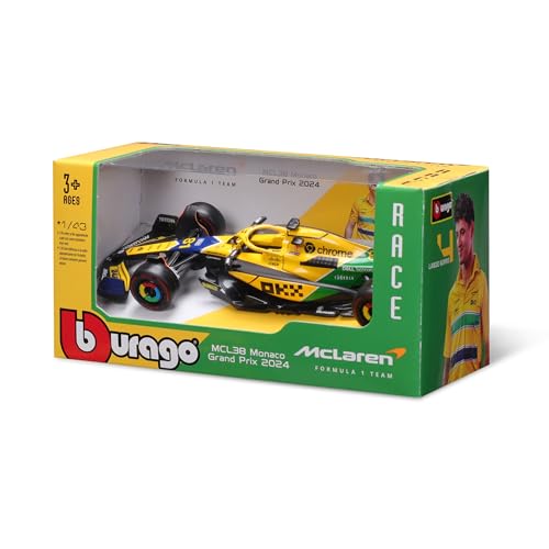F1 McLaren MCL38 2024 Monaco GP Senna livery 1:43 miniatura 7