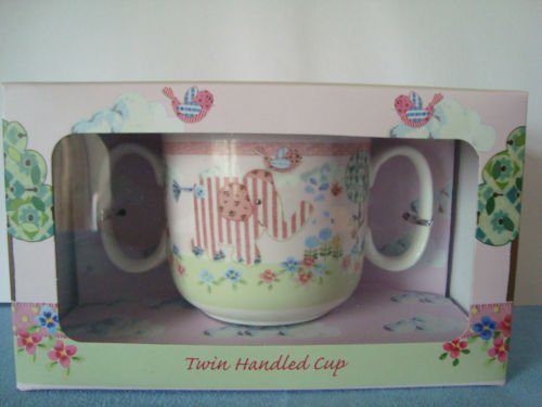 Cavania Little Bird And Ellie Twin Handled Cup By Pink