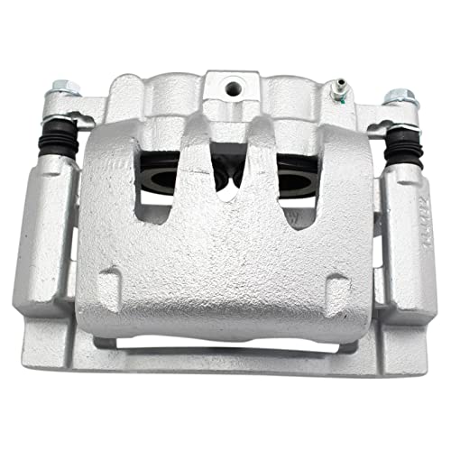 Image of TRQ Rear Driver and Passenger Side Brake Caliper Set Caliper Brackets Hardware Compatible with 08-12 Ford F-250 Super Duty, 08-12 F-350 Super Duty with Single Rear Wheels SRW