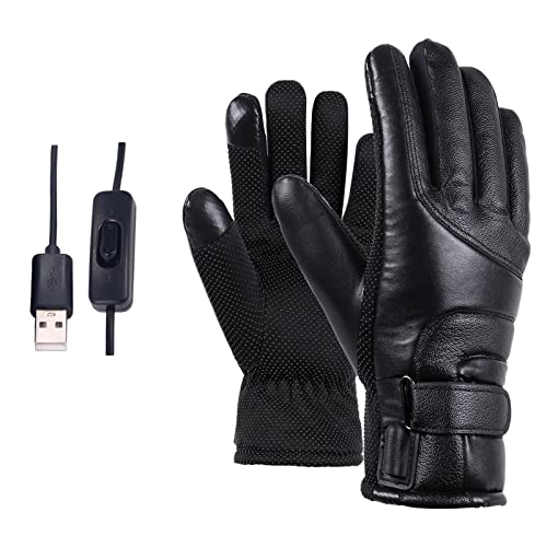LDDIFHWW Guantes Calefactables Eléctricos para Hombre Y Mujer, Ideales para Esquí, Senderismo Y Motociclismo, Tipo de Interruptor