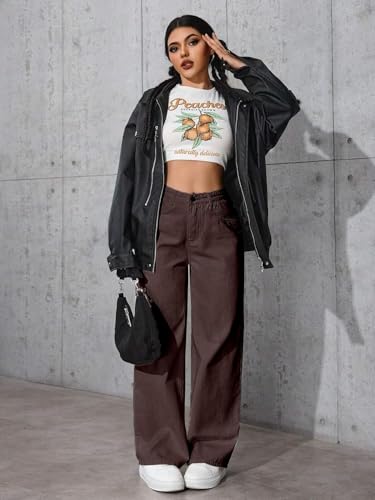 Image of Women's Off-White High Waist Denim Jeans | Straight, Relaxed, Wide Leg & Baggy Fit | High Rise Loose Oversized Denim Pants for Women | Comfortable Casual Everyday Wear | Oversized Woman baggys