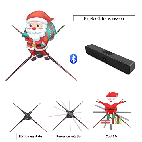 Image of 3D Holographic Advertising Projector, 3D Hologram Advertising Displayer Display LED Fan 3D Naked Eye LED Fan is Best for Store, Shop, Bar, Casino, Holiday Events Display Missyou (65cm)
