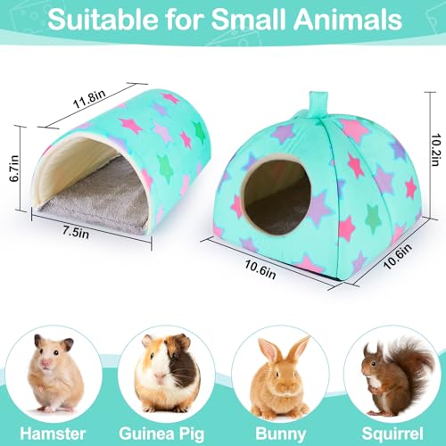 Unicorn Catcher Esconderijo de porquinho-da-índia e túnel de porquinho da índia, pacote com 2 brinqu