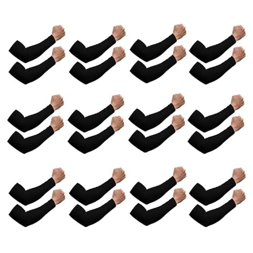 Kuber Industries Full Arm Sleeves | 12 Pair | Cotton Arm Sleeves | Cloth Arm Sleeves For Driving, Biking, Cycling, Pollution | Sun Dust Protection Sleeves for Men & Woman | Black