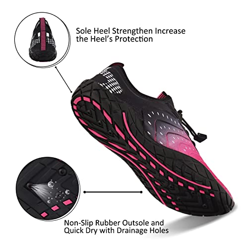 Image of MAYZERO Water Shoes Men Women Swim Surf Shoes Beach Pool Shoes Wide Toe Hiking Aqua Shoes Winter House Slippers
