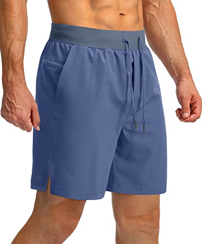 Image of Soothfeel Men's Running Shorts with Zipper Pockets 9 inch / 7 inch / 5 inch Quick Dry Eight Basketball Gym Workout Athletic Shorts