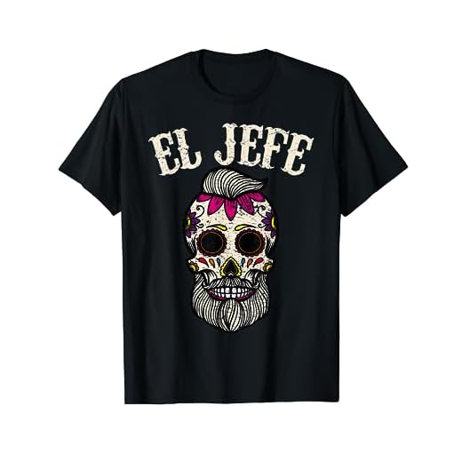 Skull, El Jefe, Calavera Dia de Muertos Camiseta