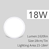 HFGDRH LED Round Ceiling Light, Ultra-Thin Ceiling Lamp18W 24W 36W 48W Modern Panel Light Fixture Surface Mount for Living Room Kitchen Bathroom(18W,Cold) - Image 2