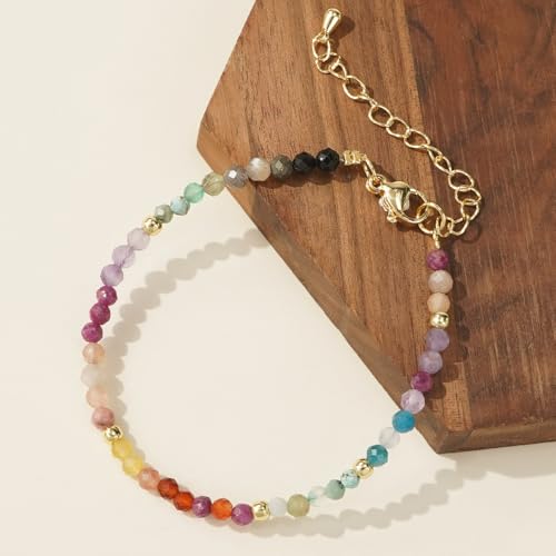 7 Chakra Healing Crstay Beaded Adjustable Bracelets for Women Dainty Energy Stone Beads Friendship Bracelet,Handmade Fashion Chamm Jewelry Gifts4