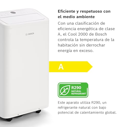 Miniatura 6 de Bosch Cool 2000 Ac Portátil - 3 En 1: Aire Acondicionado, Deshumidificador, Ventilador - 2,6 Kw, Habitaciones De Hasta 35m - Con Modo Automático, Silencioso Y Sleep