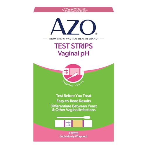 Image of AZO Vaginal pH Test Kit, Clinically-Tested Vaginal Infection Test Kit, FSA /HSA Eligible, Fast & Accurate Results, from The #1 Most Trusted Urinary Health Brand, 2 Self-Tests