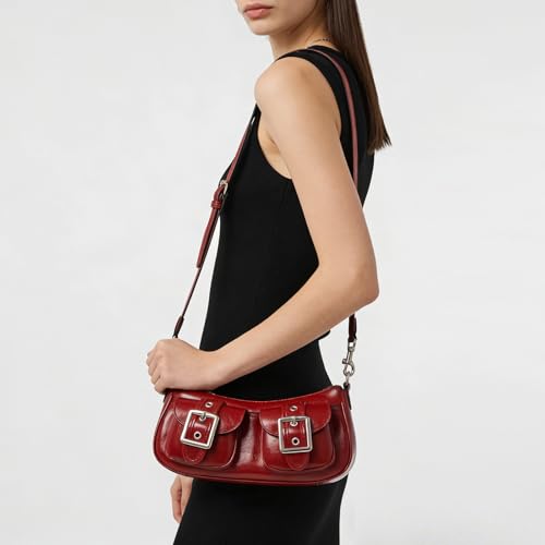 Image of Shoulder Bag for Women Y2k Purse Leather Hobo Tote Handbag Trendy Going Out Purse Crossbody Everyday Purse