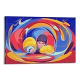 Oscar Howe Artwork Poster Sioux Seed Player，1974 Wall Art Picture Painting Canvas Prints Artworks Bedroom Living Room Decor 12x18inch(30x45cm)