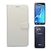 Produktbild Samsung Galaxy J32016weiß uni PU Leder Flip Case Schutzhülle von Gadget Boxx