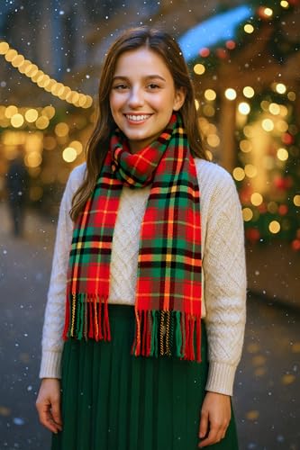 Achillea Scottish Tartan Plaid Scarf - Warm Cashmere Feel Winter Scarf, Scarves for Holiday, Christmas & Daily Wear4