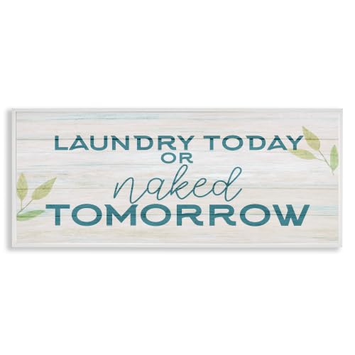 Country Laundry Farmhouse Floral Sign, 10 x 24 Inch Framed Giclée Print