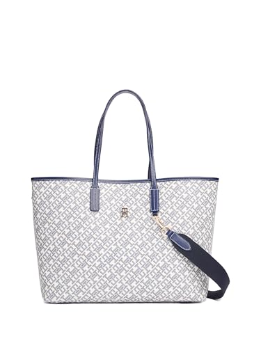 Bolso Tote de cuero con monograma para mujer miniatura 1