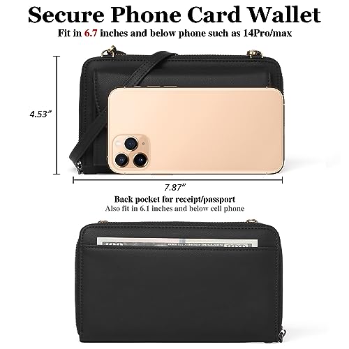 GOIACII Small Crossbody Cell Phone Bag for Women, Mini Shoulder Handbag Purse Wallet with Credit Card Slots4