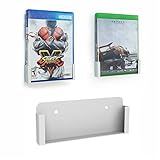 Monzlteck Video Game Disc Cases Wall Storage Holder and Display Your Game Case for PS5/ PS4/PS3, Xbox One /360& Xbox Series X Games,Metal,White （4 Pack