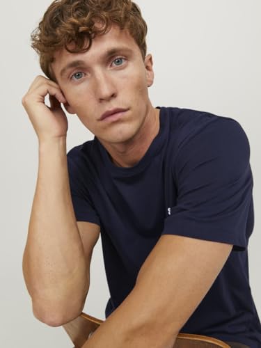 JACK & JONES Herren JJPAULOS Tee SS Crew Neck, Navy Blazer/C W. 2 x Navy Blaz, S – Ansicht 5