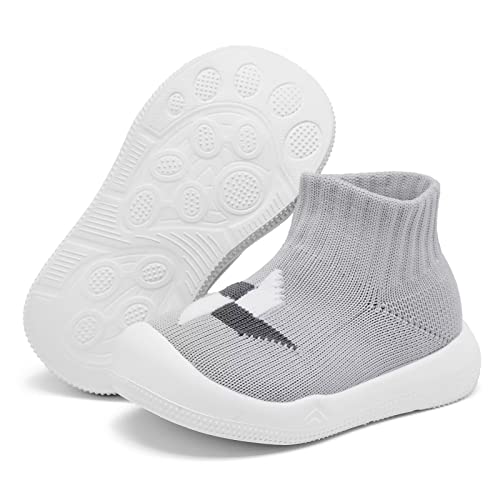 Image of Eashi Baby Boy Girl Non-Skid Indoor Infant Walking Shoes Breathable Warm Elastic Sock Shoes with Memory Sole Protect Toes Outdoor Sneakers