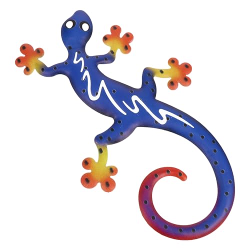 Ciieeo 1 Pc geco adorno de pared de casa escultura de pared de metal gecko decoración vintage ornamento decoración mural adorno de gecko de hierro colgar en la pared Decorar colgante