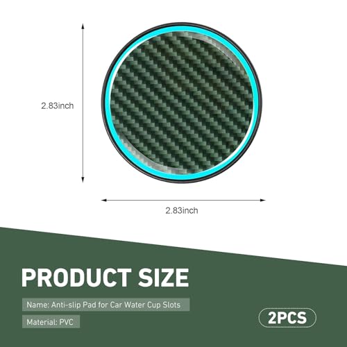 2PCS Portavasos Automotriz con Luz y Diseño Fibra Carbono miniatura 2