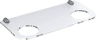 Dotoen Clear Acrylic Football Display Shelf/Ball Holder/Signed Autographed Holder，Football Basketball Volleyball Display Case (double-hole)