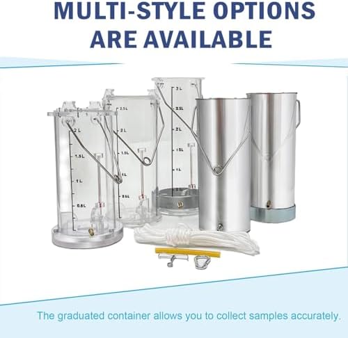 Stainless Steel Water Sampler Kit - Portable Water Quality Collector for Rivers, Lakes & Reservoirs - Field Sampling Tool for Accurate Water Testing